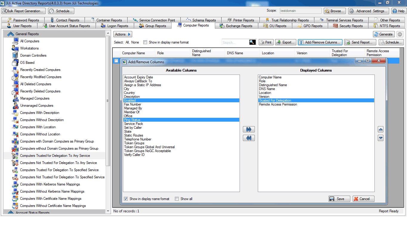Active Directory Computer Reports